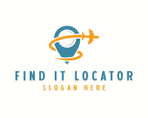 Airplane Travel Location Pin  logo design