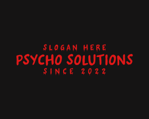 Psycho - Scary Horror Company logo design