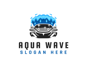 Car Wash Wave Splash logo design