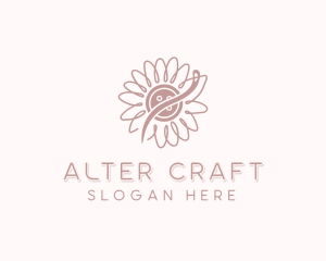 Sunflower Handmade Sewing logo design