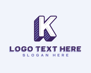 Slant - Professional Business Letter K logo design