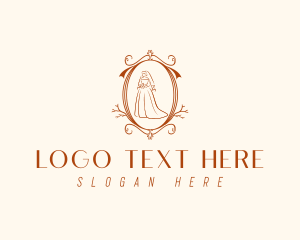 Garment - Bridal Wedding Dress logo design