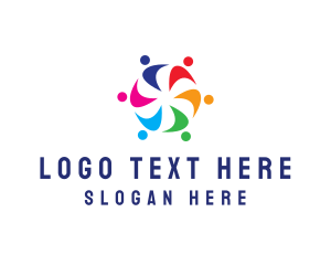 Generic Human - People Group Community logo design
