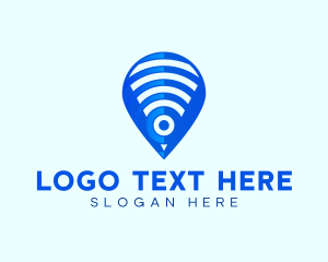 Wireless - Network Connection Location logo design