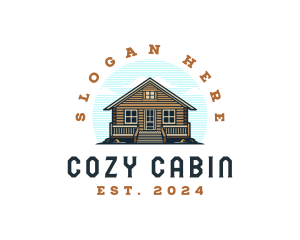 Cabin - Wood Cabin Contractor logo design