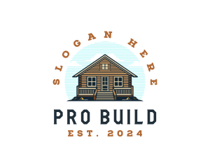 Contractor - Wood Cabin Contractor logo design