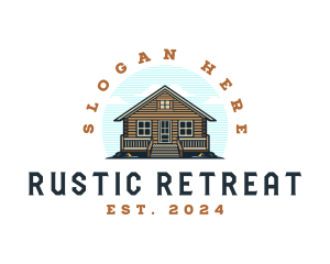 Cabin - Wood Cabin Contractor logo design