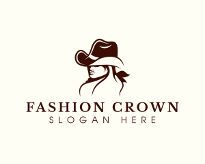 Cowgirl Fashion Hat logo design