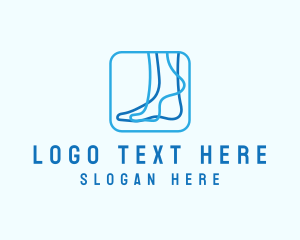 Spa Salon - Blue Foot Reflexology logo design