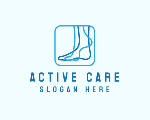 Physiotherapy - Blue Foot Reflexology logo design