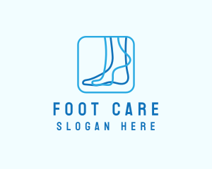 Podiatrist - Blue Foot Reflexology logo design