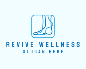 Rehab - Blue Foot Reflexology logo design