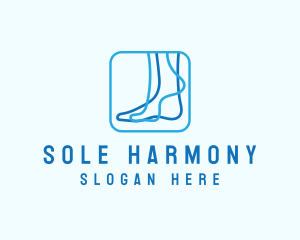 Reflexology - Blue Foot Reflexology logo design