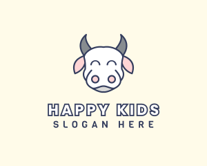 Happy Cow Animal logo design