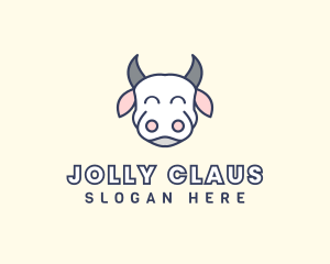 Happy Cow Cattle Animal logo design