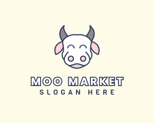 Happy Cow Animal logo design