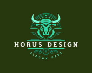 Bull Ranch Horn logo design