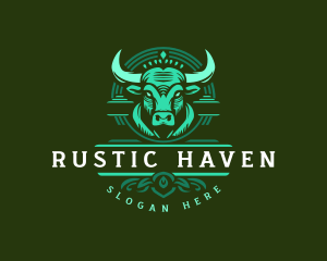 Bull Ranch Horn logo design