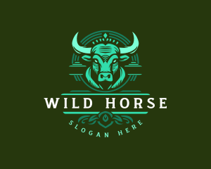 Ranch - Bull Ranch Horn logo design