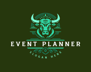 Cow - Bull Ranch Horn logo design