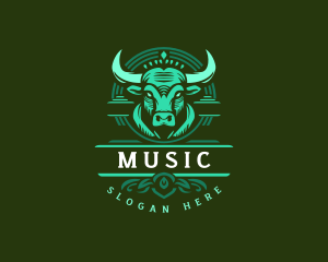 Emblem - Bull Ranch Horn logo design