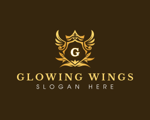 Crest Wings Crown logo design