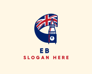 Destination - Big Ben Britain logo design