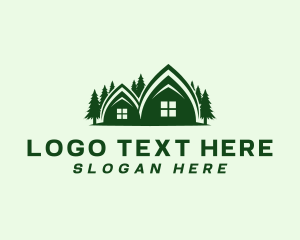 Cabin House Structure Logo