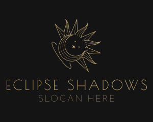 Cosmic Moon Eclipse logo design