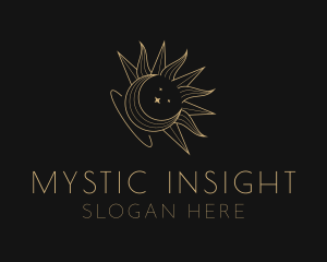 Cosmic Moon Eclipse logo design