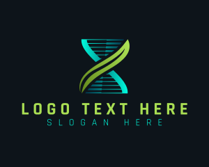 Double Helix - Leaf Biotechnology DNA logo design