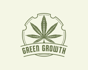 Weed Marijuana Ganja logo design