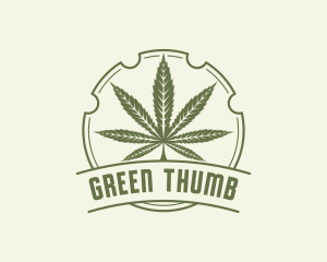 Weed Marijuana Ganja logo design