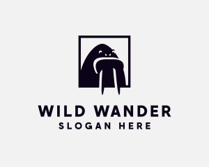 Arctic Walrus Animal logo design