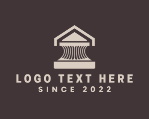 Ancient - Column House Building logo design