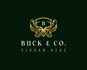 Luxury Deer Antler logo design