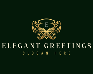 Luxury Deer Antler logo design