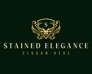 Luxury Deer Antler logo design