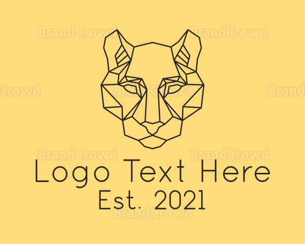 Geometric Fierce Cougar Logo