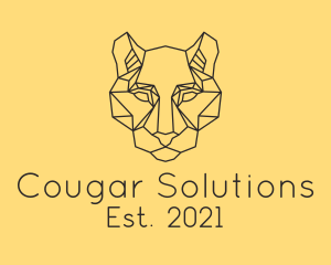 Geometric Fierce Cougar  logo design