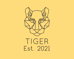Geometric Fierce Cougar  logo design