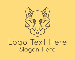 Geometric Fierce Cougar  Logo