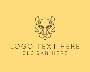 Character - Geometric Fierce Cougar logo design