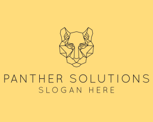 Geometric Fierce Cougar  logo design