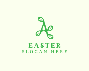 Vegan - Nature Eco Leaf Letter A logo design