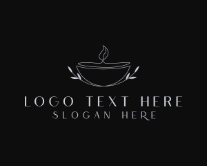 Leaf - Scented Candle Spa logo design
