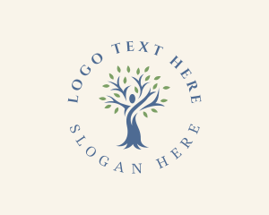 Vegatarian - Female Wellness Tree logo design