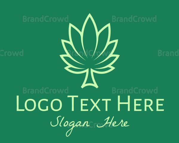 Green Palm Leaf Logo