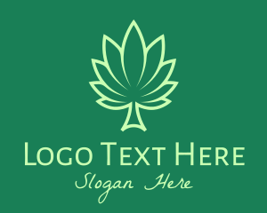 Palm Leaf - Green Palm Leaf logo design