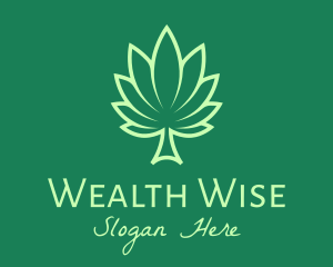 Herbal Medicine - Green Palm Leaf logo design